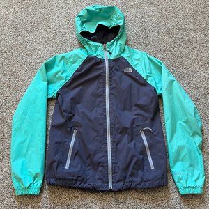 North Face Medium Hyvent Zip Up Rain Jacket Hooded